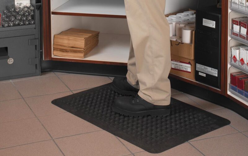 Person Standing on Anti Slip Kitchen Rubber Mat