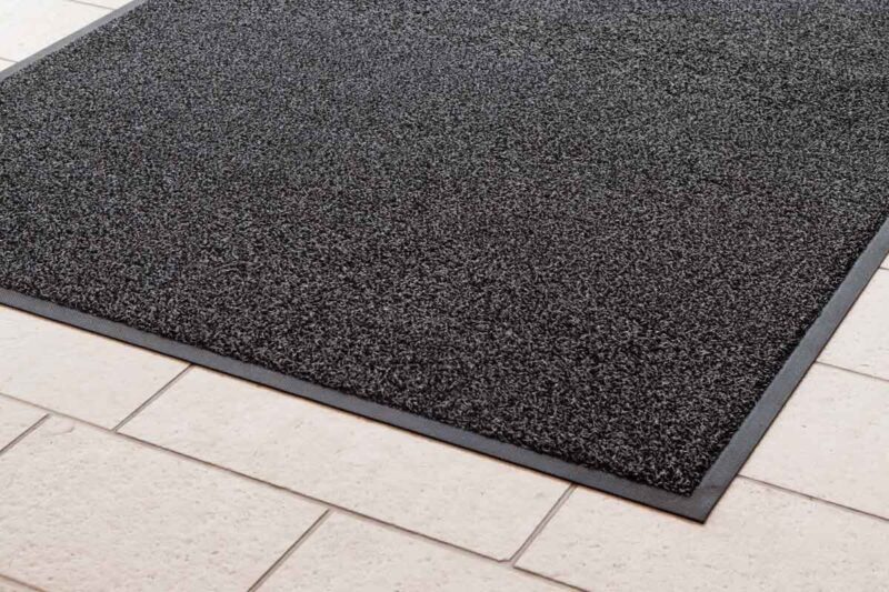 Indoor Black Super Mat with Rubber Border