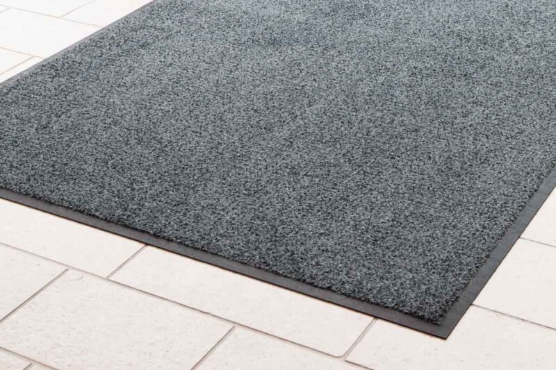 Heather Grey Indoor Entrance Mat with Rubber Border